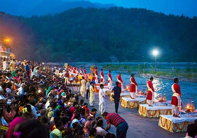 Ganga Arti at Triveni Ghat